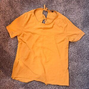 Staccato blouse - mustard yellow - bows on back